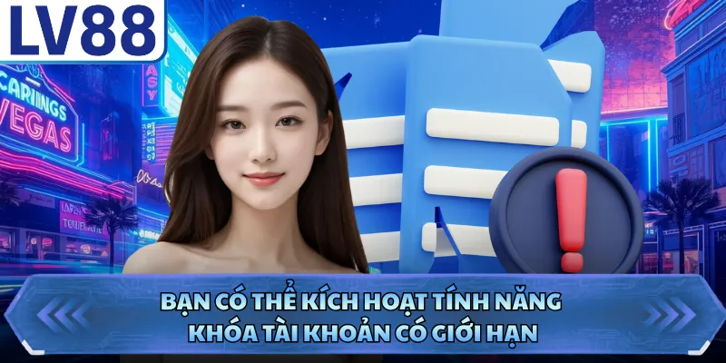 Bạn có thể kích hoạt tính năng khóa tài khoản có giới hạn